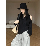 Летняя рубашка для отдыха, в корейском стиле, изысканный стиль, яркий броский стиль, оверсайз, защита от солнца