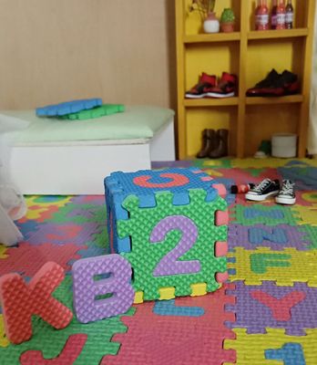 taobao agent Lu Manjia mini foam pad Keer Xiaobu Barbie can use 6 -point background baby house floor mat