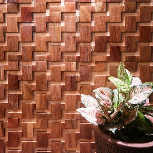 Современная деревянная мозаика из натурального дерева из сандалового дерева, дракон и феникс