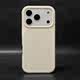 Minimalist Matte Dark Gray Orange Camera Magsafe Liquid Silicone Phone Case for iPhone 17, 16, 15, 14 and 13