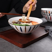 Японская стиль творческая керамика ковша миска дома ретро овощная миска большая суп -миска Большой вкус тысяча из говядины миска рамэн