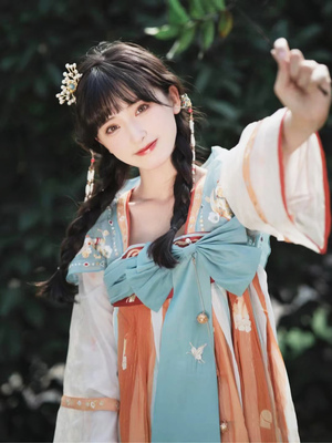 taobao agent Dress with sleeves, summer Hanfu, long sleeve, cosplay, Chinese style