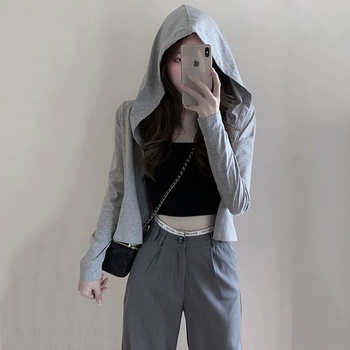 Осенний трикотажный кардиган, короткая куртка, штаны, V-образный вырез, изысканный стиль