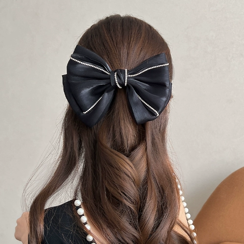 Шелковый хвостик с бантиком, расширенная заколка для волос, заколка-крабик, аксессуар для волос, изысканный стиль, коллекция 2022