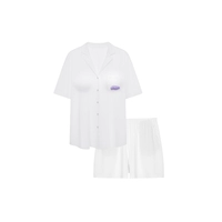 【Шорты с короткими рукавами】 Женский стиль с белым