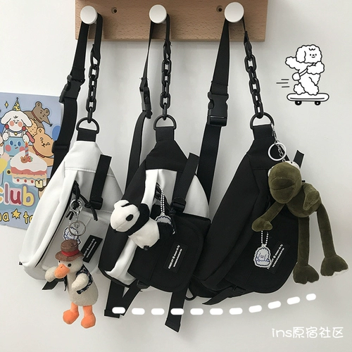 Брендовая японская универсальная нагрудная сумка, сумка через плечо подходит для мужчин и женщин для школьников, спортивная поясная сумка, в японском стиле