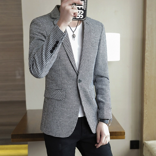 Костюм для отдыха, демисезонный пиджак классического кроя, куртка, в корейском стиле