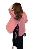 Розовая рубашка, куртка, летняя летняя одежда, расширенный топ, защита от солнца, изысканный стиль, французский стиль