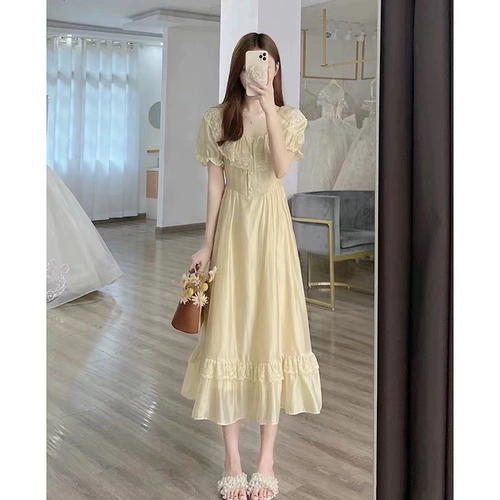 Летний приталенный корсет, платье, французский стиль