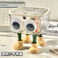 Прозрачная труба с крышкой+глаз+желтые ноги