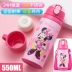 Disney Children Double Cover Cup Cup Học sinh Ấm đun nước mẫu giáo Bé bằng rơm Sử dụng kép Cốc uống nước chống ngã - Tách