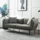 Gu Quan vải sofa Bắc Âu đơn giản hiện đại ánh sáng sang trọng phòng khách xuống căn hộ nhỏ có thể tháo rời và có thể giặt sofa ba người - Ghế sô pha