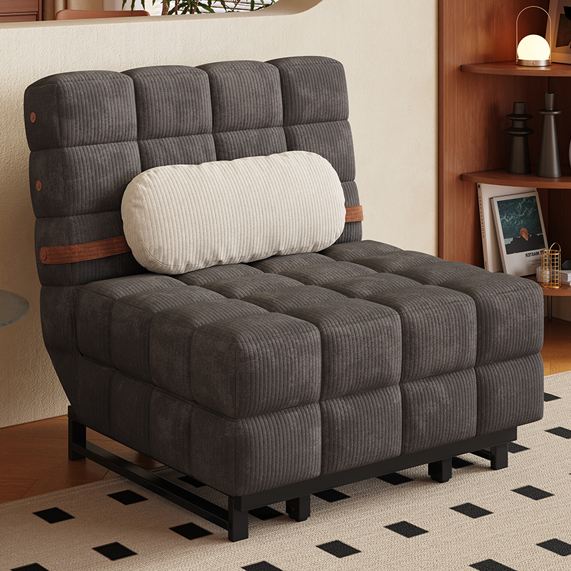 French cream sofa bed folding dual-use small living room retro multifunctional single folding bed 2025 new model (1627207:87164071:Color classification:Advanced Grey Full Disassembly and Cleaning;31480:35932374668:Applicable number of people:0.9-meter fo