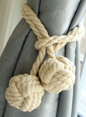 新款简约田园蕾丝窗帘绑带窗帘绑绳绑花夹花窗帘配件厂家直销