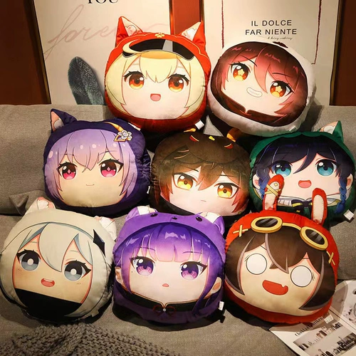 Двухмерный аниме -оригинальный бог, окружающий подушку с подушкой Thor Windi Windi Rain Bell Away теплые руки, покрывающие и подключившись в куклу