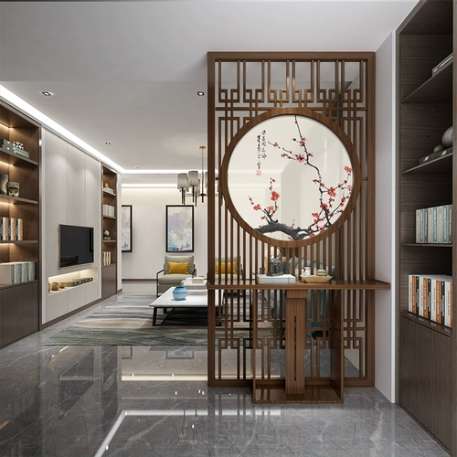 Ограждение для гостиной для офиса домашнего использования из натурального дерева, украшение, китайский стиль, сделано на заказ