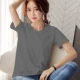 Phụ nữ mùa hè 2021 thời trang Hàn Quốc phong cách nước ngoài trong mùa hè váy mới mỏng cổ tròn tay ngắn áo phông học sinh đầu - Áo phông