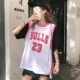 Mschf hyuna sling vest không tay áo vest thể thao không tay áo thun nữ mùa hè mặc lỏng bf phong cách sinh viên mát mẻ đầu - Áo ba lỗ