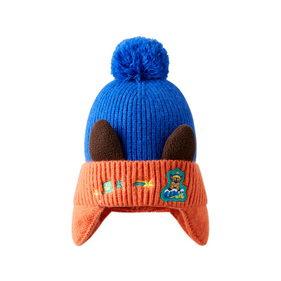 汪汪队儿童帽子毛线帽秋冬季男女童护耳帽保暖加绒宝宝婴儿针织帽