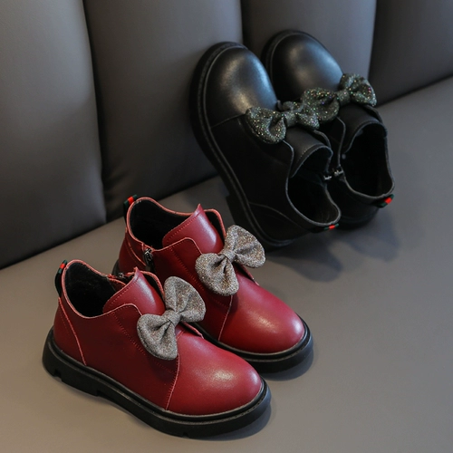 Martens, утепленные короткие сапоги, детские ботинки в английском стиле, 2022 года, осенние, в британском стиле