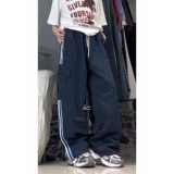 Летние штаны для отдыха, в американском стиле, свободный прямой крой