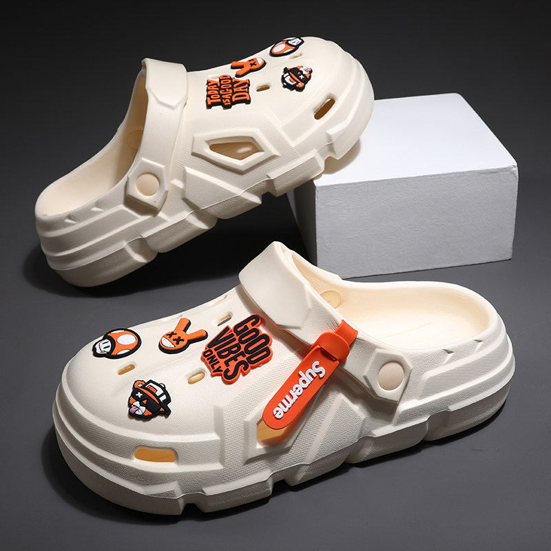 Yozgi Crocs uslubidagi shippaklar, sirpanmaydigan, aşınmaya bardoshli ultra yumshoq plyaj sandallari, erkaklar uchun erkaklar shippaklari, ochiq havoda kiyish uchun mos, sevganlar uchun