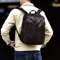 Кожаный модный рюкзак, сумка на одно плечо, кожаная трендовая сумка для путешествий для отдыха, воловья кожа