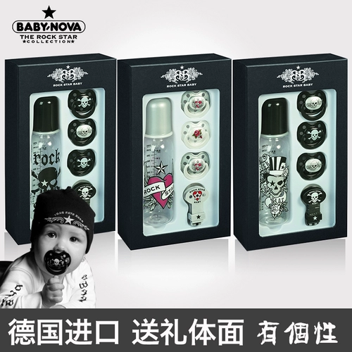 Импортное моющее средство для бутылочек для новорожденных, комплект, бутылочка для кормления, соска, подарочная коробка, Германия, 0-6 мес.