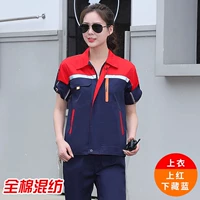 Летние длинные рукава - красный верх и темно-синий топ/топ, высокое качество.