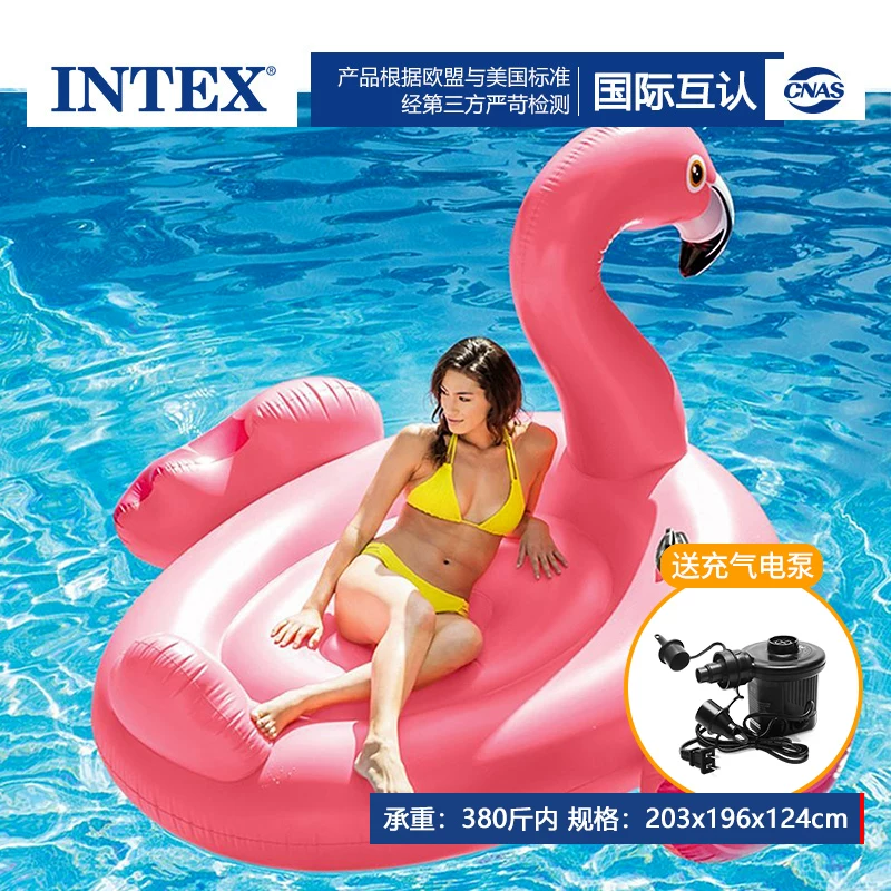 Плавательный надувной круг INTEX для взрослых, надувная игрушка, фламинго, единорог