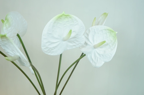 Маленький белый пальмовый фламинго, высококачественный искусственный цветок на ощупь, свадебное украшение, цветок для дома, настольный дисплей, цветочный реквизит для фотосъемки