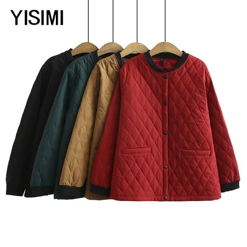 Осенний лонгслив для матери, куртка, пуховик, для среднего возраста, большой размер, свободный крой