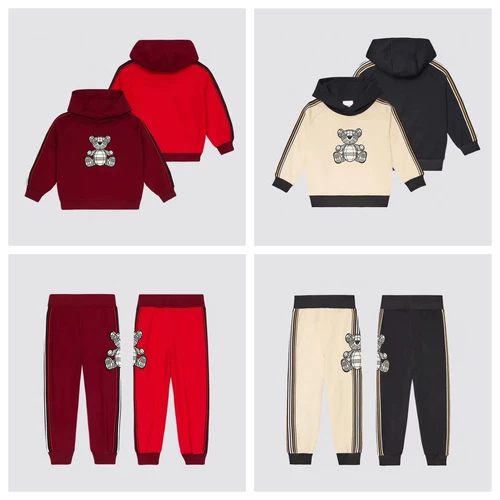 Предварительные плюшевые мишки для мальчиков и девочек, лоскутные толстовки, спортивные штаны, костюмы, возврату и обмену не подлежат.