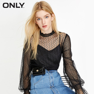 only2019aw19 new mesh foam sleeve sling t-shirt for women 11932055