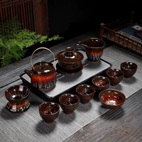 Песчаная золотая глазурованная печь изменить чайную чашку чайной чай кунг -фу чай для домашней керамики Jun Kiln Одиночная чаша для крышки