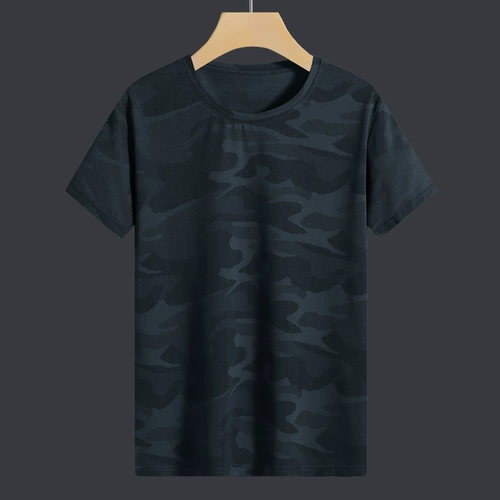 Летняя камуфляжная шелковая футболка с коротким рукавом для мальчиков, для среднего возраста