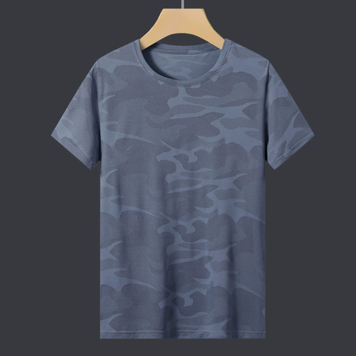 Летняя камуфляжная шелковая футболка с коротким рукавом для мальчиков, для среднего возраста