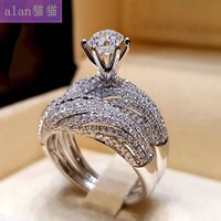 English Ring White Female Wedding Rings Jewelry