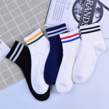 Спортивные носки для мальчиков, белые гольфы для школьников, средней длины, осенние