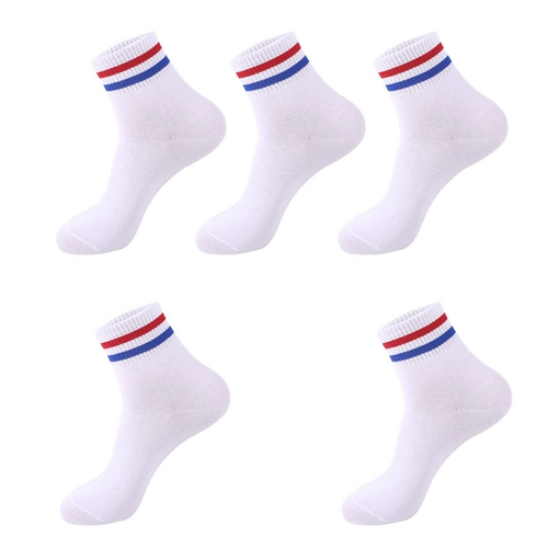 Спортивные носки для мальчиков, белые гольфы для школьников, средней длины, осенние