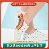 Тапочки в стиле Crocs, детские летние босоножки подходит для мужчин и женщин, дышащая радужная пляжная обувь, коллекция 2023 года, закрытый носок