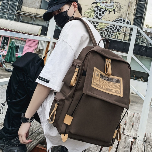 Модный школьный рюкзак, мужская вместительная и большая сумка через плечо для путешествий, коллекция 2021, для средней школы, подходит для студента