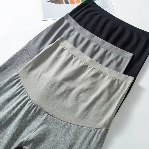 Осенние леггинсы для беременных, спортивные штаны с поддержкой живота