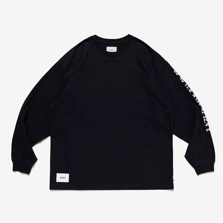 壹树WTAPS AII 01/LS/COTTON.PROTECT胸口刺绣长袖T恤23AW-Taobao