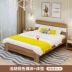 2019 giường gỗ nguyên khối 1,5 mét đơn đôi hiện đại đơn giản giường tấm Bắc Âu nội thất phòng ngủ chính 1,8 mét miễn phí vận chuyển tùy chỉnh - Giường