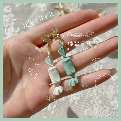 taobao agent Silver needle, universal cute earrings, Lolita style