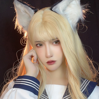 taobao agent Soft platinum stylish wig, for every day, natural look, cosplay