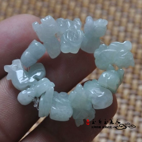 Природная руда из нефрита из Мьянмы, изумрудная трехмерная реплика, аксессуары, китайский гороскоп, DIY