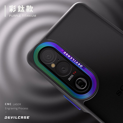 DEVILCASE Black Textured Camera Ring Matte Anti Slip iPhone Case
