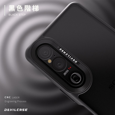 DEVILCASE Black Textured Camera Ring Matte Anti Slip iPhone Case